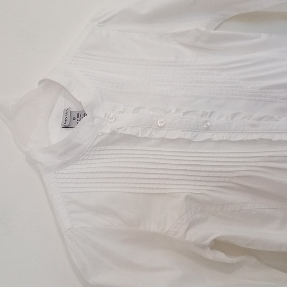 Nevada Girls White Cotton Blouse - Picture 2 of 9